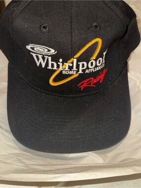 Vintage Ricky Rudd #10 Whirlpool Racing Black Logo Baseball Cap